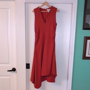 COS Asymmetrical Dress in Bold Red